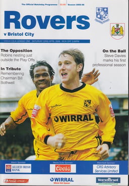 Tranmere Rovers v Bristol City Match Programme 2006-04-22